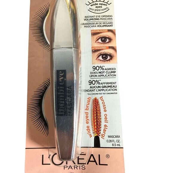 L'Oreal Paris Bambi Eye Washable Mascara Intense Lasting Volume Black Brown - Picture 3 of 7